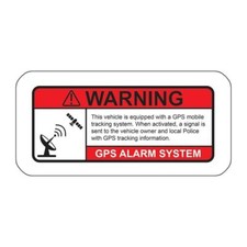 Gps Alarm System Sign Sticker Warning Decal