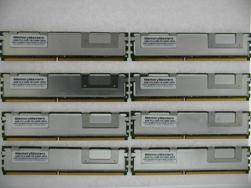 Server RAM 32GB 8x 4GB PC2-5300F FB-DIMM Fully Buffered DDR2 667 FIT Dell HP IBM - Picture 1 of 3