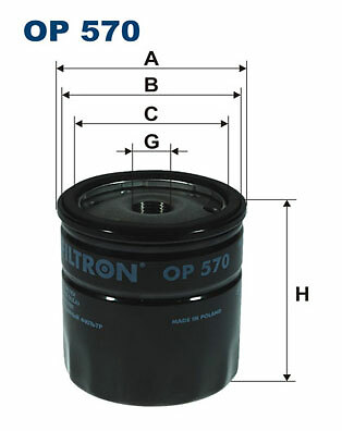 FILTRON OP 570 Oil Filter for BEDFORD,CHEVROLET,DAEWOO,FSO,LADA,OPEL,ROVER,SAAB,