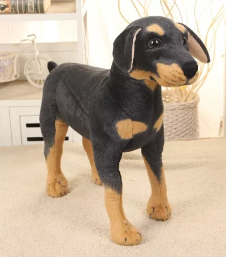 Dobermann Pinscher Hund Plüschtier Plüsch Spielzeug Puppe Kinder Geschenke - Bild 4 von 7