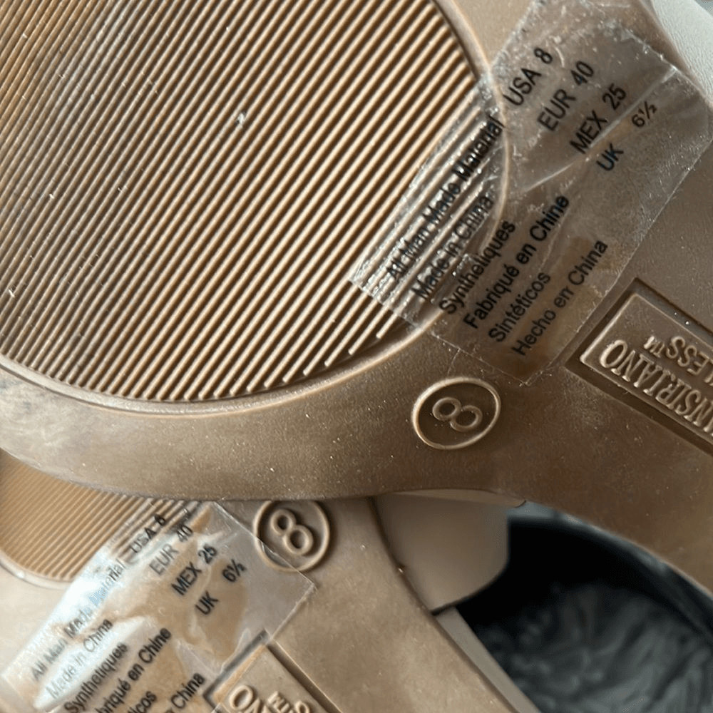 Christian Siriano For Payless Strappy Creamy Beige Block Heels- Size 8