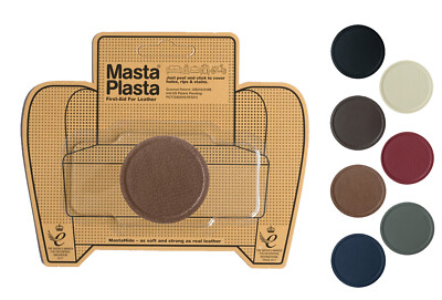 MastaPlasta selbstklebender Leder Reparatur Aufnäher 5cm/2 Zoll Kreissofa Autositztaschen