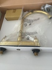 Kingston Brass KS7797TALBS Tudor Bridge Kitchen Faucet, Brushed Brass