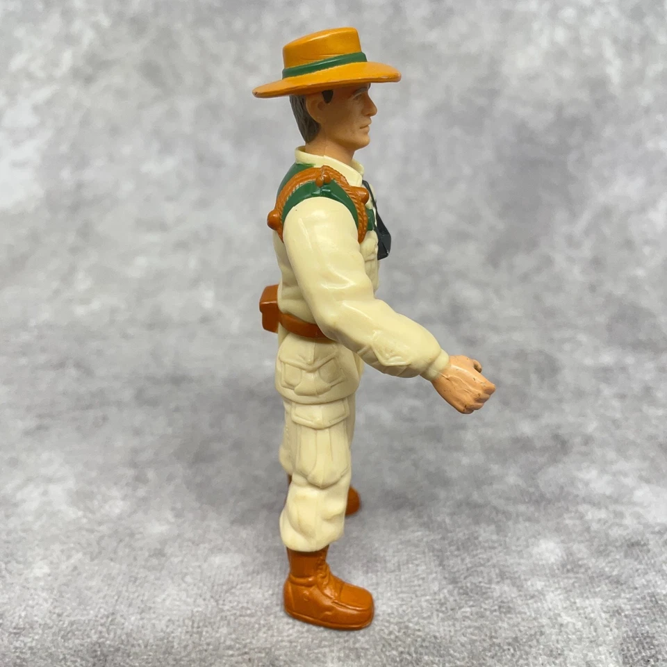 Antigo Jurassic Park Lost World Eddie Carr com lançador de garra de captura e dinossauro 1997 - Imagem 4 de 4