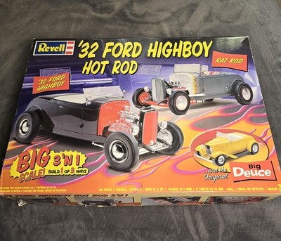 Vintage Revell Big Deuce '32 Ford Highboy Hot Rod 1:8 3'n1 Model