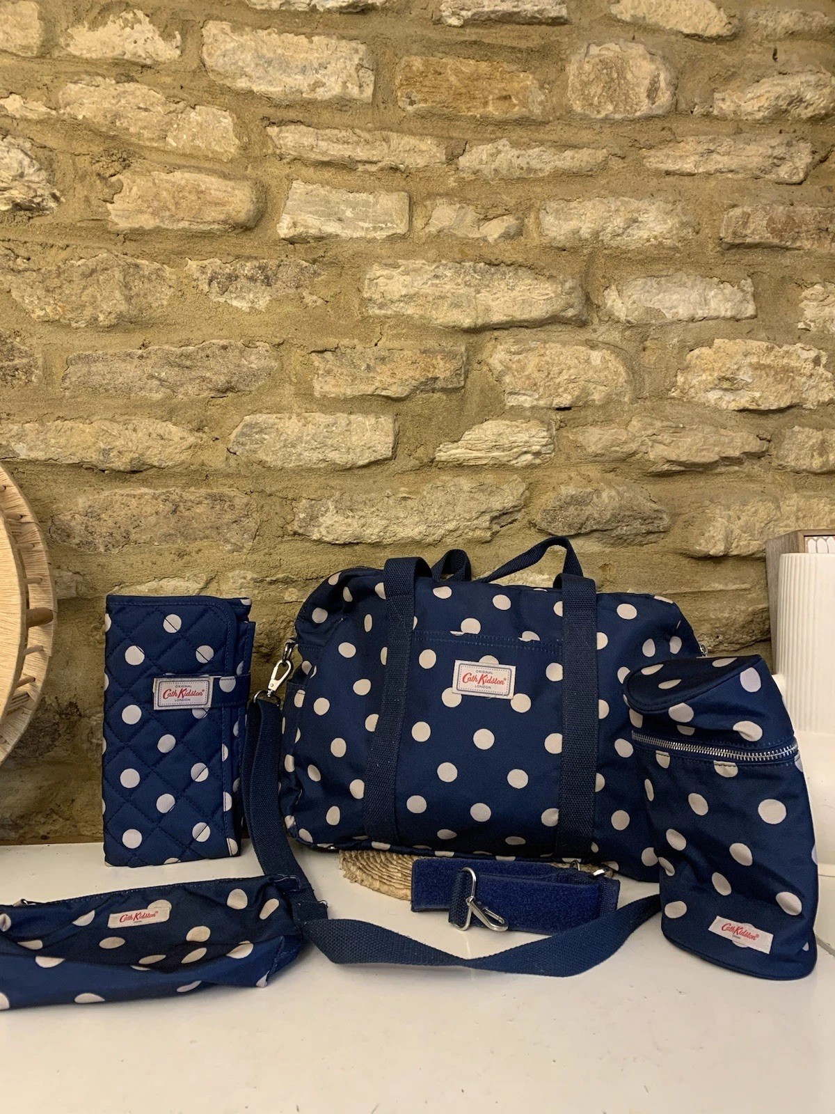 Cath Kidston Navy Blue Polka Dot Bag Changing Bag Set-Mat+ Bottle Holder & Pouch
Opens in a new wind