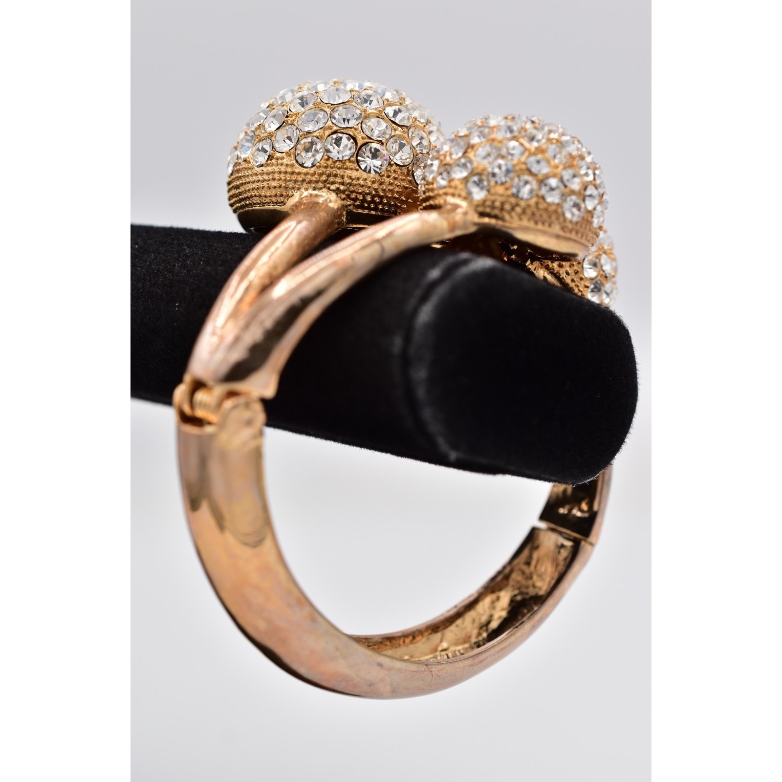 Vintage Statement Bangle Bracelet Rhinestone Crys… - image 4