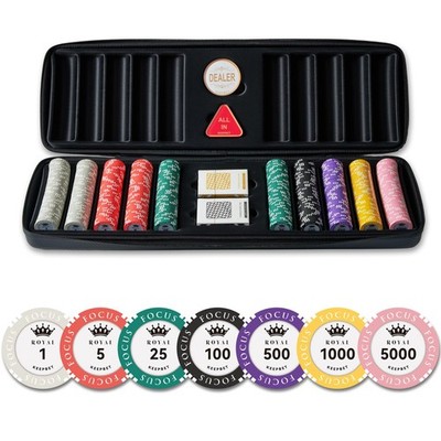 KEEPBET 14 Gram Clay Game Poker Chips Set for Texas Hold Em 500Pcs, Number Chips