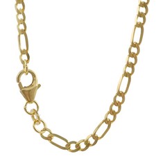 Massive Goldkette Figarokette diamantiert Hal...
