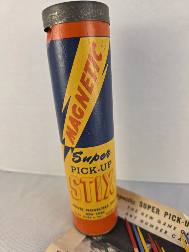 Vintage Magnetic Super Pick Up Stix 1948 Novel Novelties Collectible Nostalgic - Image 2 of 4