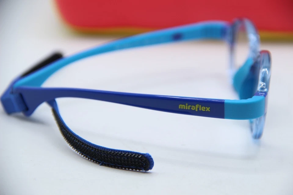 NUEVAS GAFAS MIRAFLEX MF 4003 L117 CORREA AZUL TRANSPARENTE MARCOS AUTÉNTICOS 38-15 Foto 3 de 4