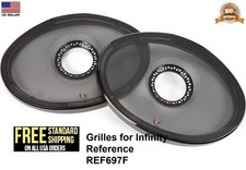 Grilles for Infinity Reference REF697F 6"x9" 2-way speakers pair -NEW