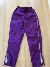 Vintage 80s 90s Women  s Purple Fila Track Pants Ankle Zip Size Small