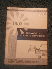 1957 Chrysler Plymouth Dodge Desoto Glass Door Service Shop Book Original 1957 Chrysler Plymouth Dodge Desoto Glass Door Service Shop Book Original