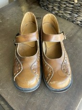 Vintage Doc Martens Brown Mary Jane Made In England Shoes Sz 8