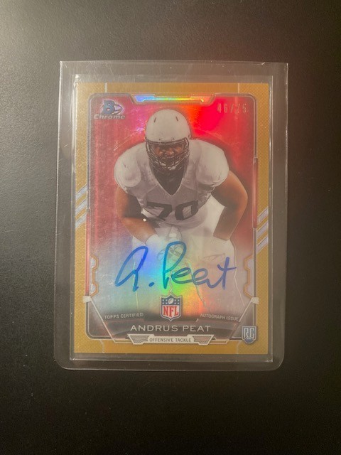 Andrus Peat Bowman Rookie Chrome Refractor Autographs #AP Gold
