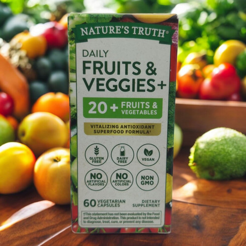 Natures Truth DAILY 20+ Fruits & Veggies Superfood Formula 60 Capsules EXP 5/26