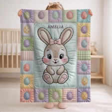 Personalized Baby Blanket Custom Name Newborn Gift Shower Present Soft Cozy