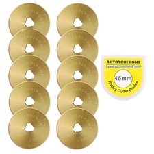 Titanium Coated Rotary Cutter Blades 45mm 10 Pack Replacement Blades Quilting Sc