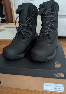 The North Face Men's Waterproof Snow Boots Black/Gray Lace-Up US 11.5