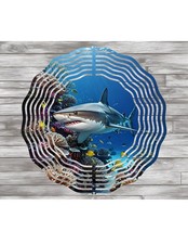 Shark Wind Spinner Durable Metal Ocean Decor Garden Ornament Kinetic Art