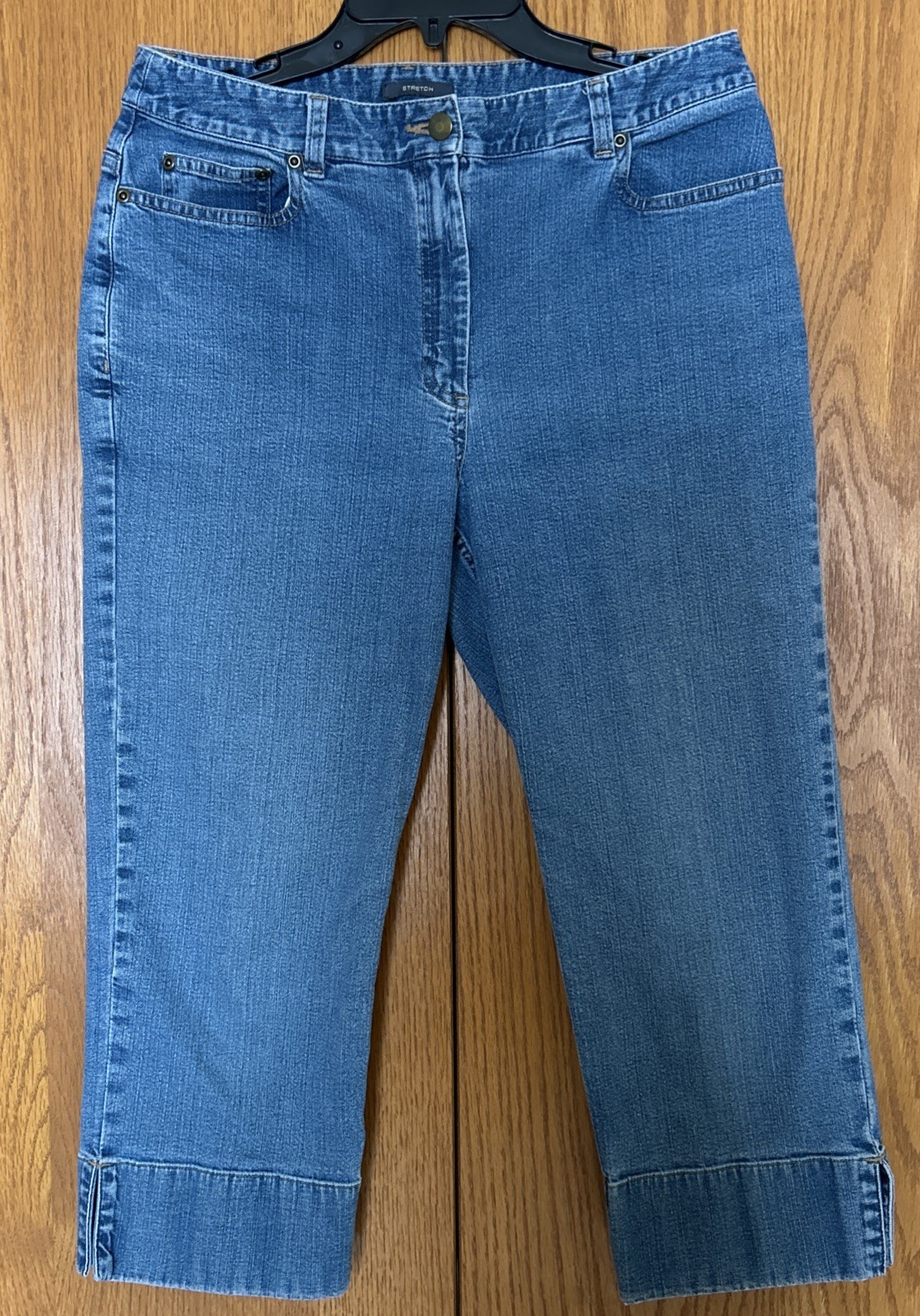 Van Heusen Jeans Capri Crop Stretch Denim Blue Cotton Blend Women's Sz. 12
