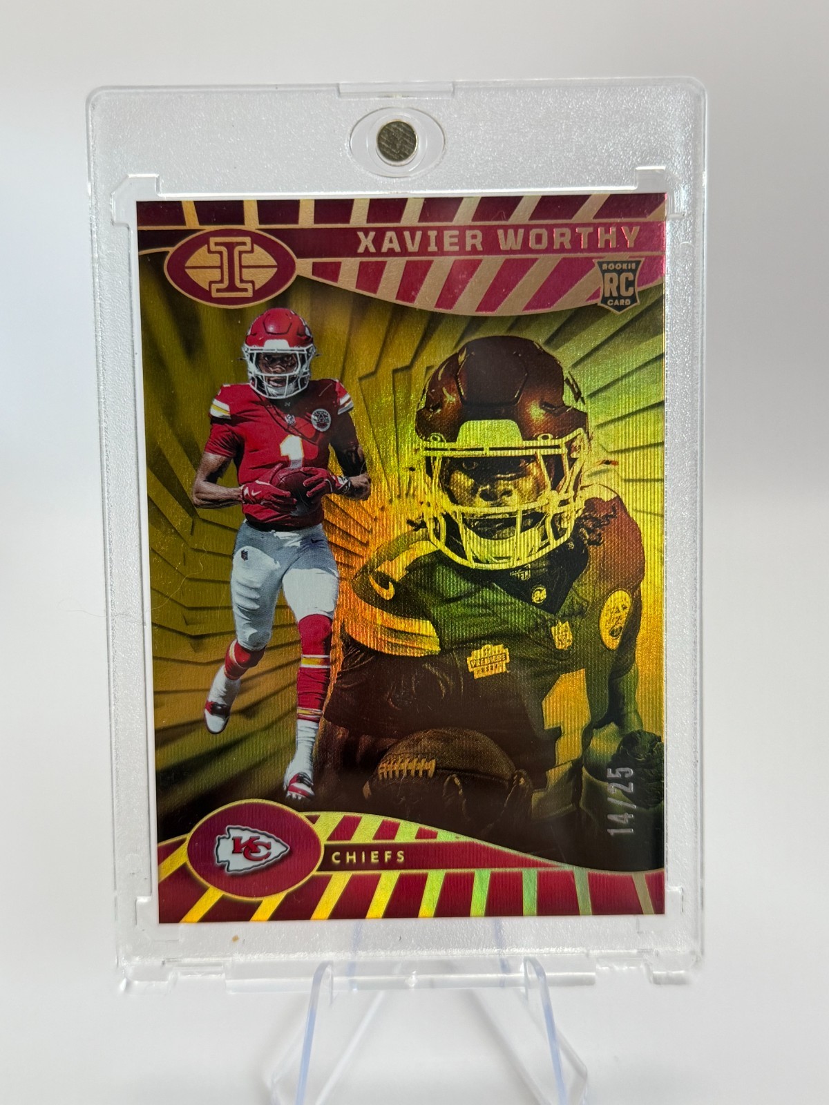 2024 Panini Illusions - Xavier Worthy #45 Trophy Collection Gold /25 (RC)