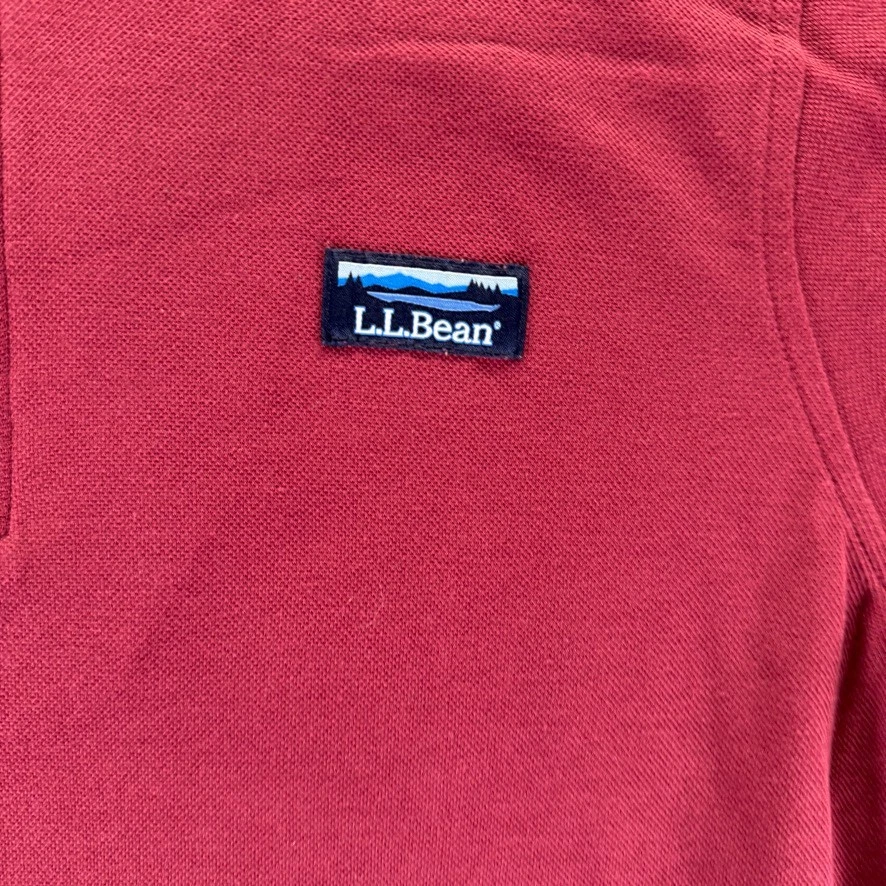 LL Bean Sudadera Para Hombre Mediana Alta Pullover Rojo 1/4 Cremallera Exterior Tradicional Foto 3 de 4