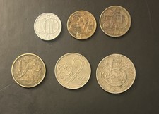 Set of 6 Coins Czechoslovakia