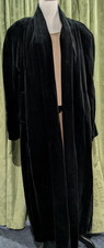 VTG Long Black Velvet Opera Coat JS Collections of Canada SZ Medium