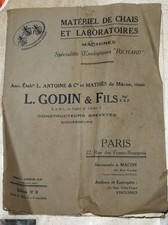 Catalogue Godin Matériel de Chais et Laboratoire Spécialités Œnologique Richard