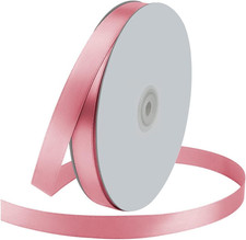 5/8" Wide X 100 Yards Single Face Polyester Satin Ribbon, Satin Ribbon for Craft