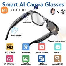 Xiaomi Mijia 4K HD Color Changing AI Smart Glasses Chat GPT 100MP Camera