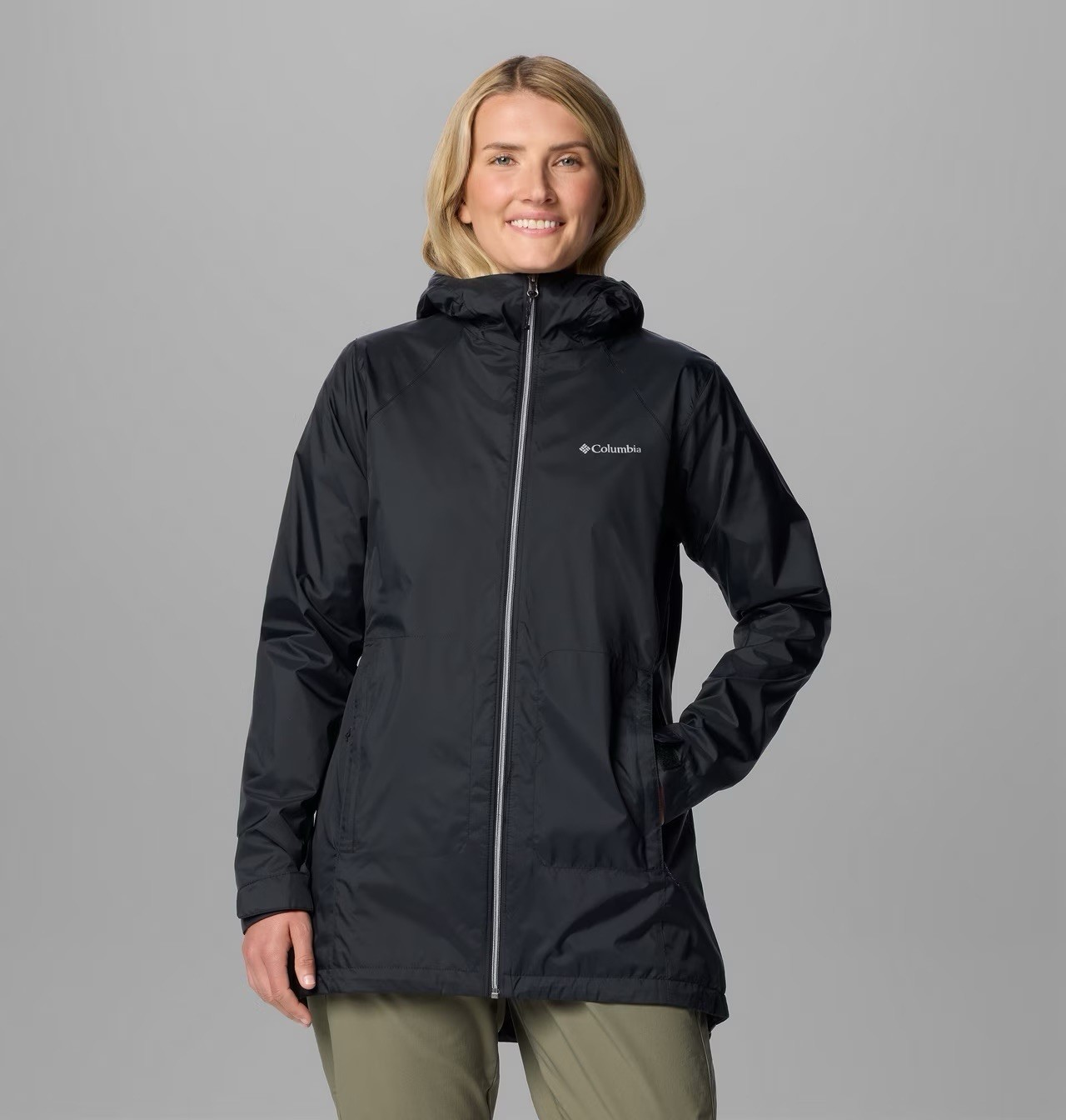 Columbia Women&rsquo;s Black Switchback II Lined Long Rain Jacke