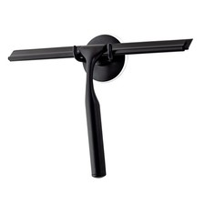 Shower Squeegee for Glass Doors Window Cleaning Tool with Holder Black PC