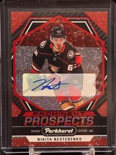 2023-24 Parkhurst Prominent Prospects Autographs Red Nikita Nesterenko #2/10!