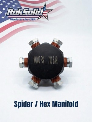 RS A-66 HEXAGON HYDRAULIC 6 PORT MANIFOLD 700 BAR/10,000 PSI BVA CMH6 NEW!