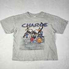Vtg 90s Looney Tunes Tazmanian Devil Wile E Daffy Basketball T Shirt Adult XL