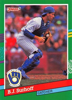 B.J. Surhoff 1991 Donruss 460a Milwaukee Brewers BASEBALL Card