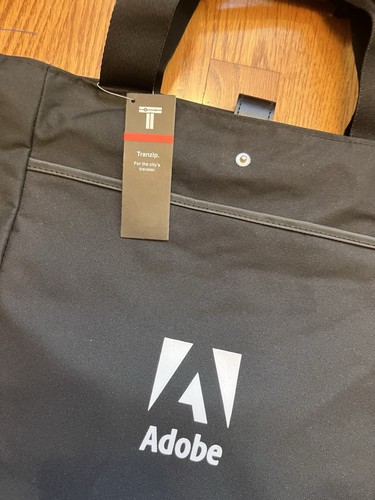 Adobe Logo NEU mit Etikett Beuteltasche Tasche schwarz Shopping Laptop Gepäck Neu mit Etikett - Bild 3 von 11