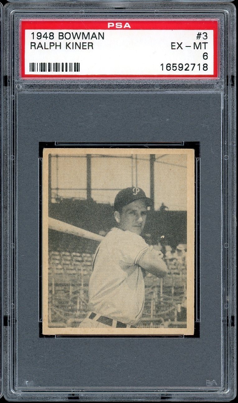 1948 Bowman Baseball #3 Ralph Kiner PSA 6