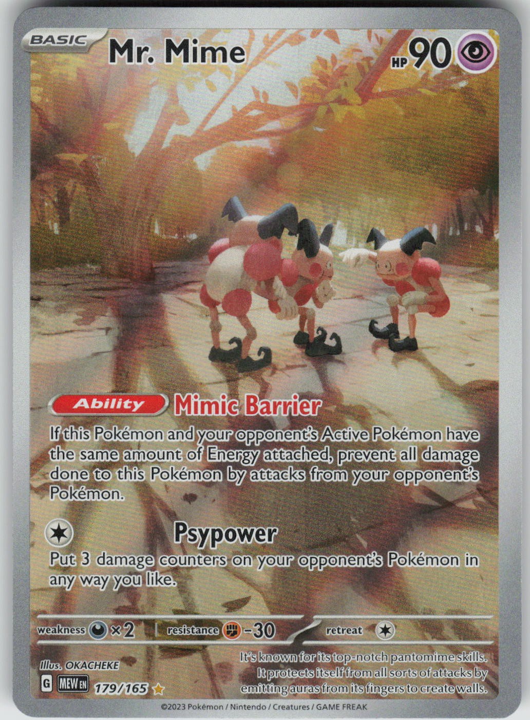 Mr. Mime Illustration Rare Holo 151 NM 179/165