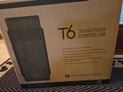 T6 ATX Mid Tower Computer PC Case, Pre-Installed 120mm Fan, 5.25 ODD, USB 3.0...