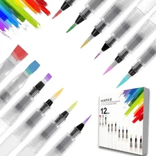 Water colour Brush Pens, Refillable Ink and Water Brush Pens for Paints, Artists