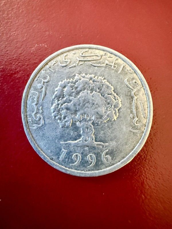 1996 Tunisia 5 Millim Coin