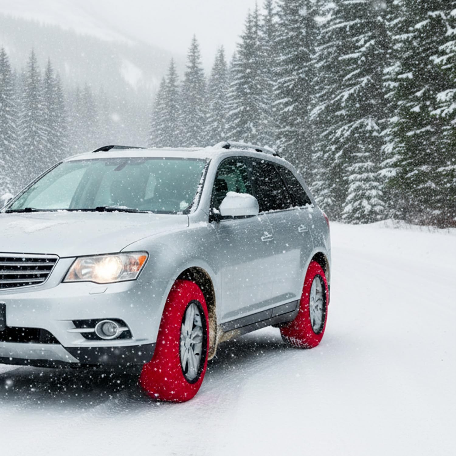 Calze da Neve Omologate EN 16662-1 Per Auto SUV Furgoni Coppia di Catene Tessili - Miniatura 21