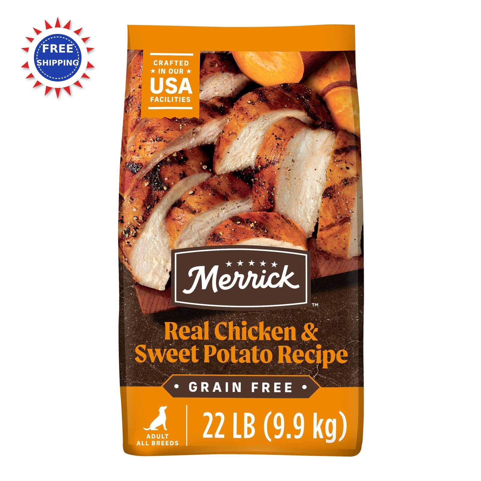 Premium Grain Free Dry Adult 30.0 Lb Merrick Chicken Sweet Potato Real