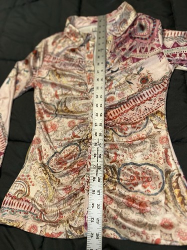 Guess Women’s Kali Paisley Long Sleeve Linen Sz-S Button Up Shirt NWOT - Picture 11 of 21