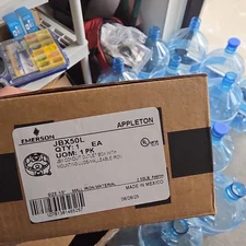 APPLETON JBX50L-A, Rigid Conduit Outlet Box, Copper-Free Aluminum, 1pc