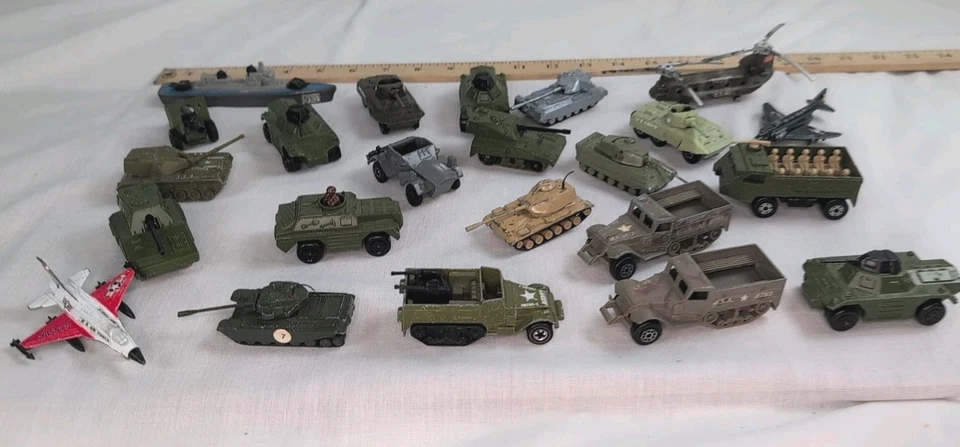 70's Matchbox, Lesney, Zylmex, Playart, Mandico, Army Air force Navy Lot Of 23 - Image 2 of 4